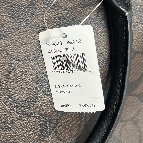 Coach nwt laptop bag logo design great quality classic design w/shoulder strap - Picture 15 of 15